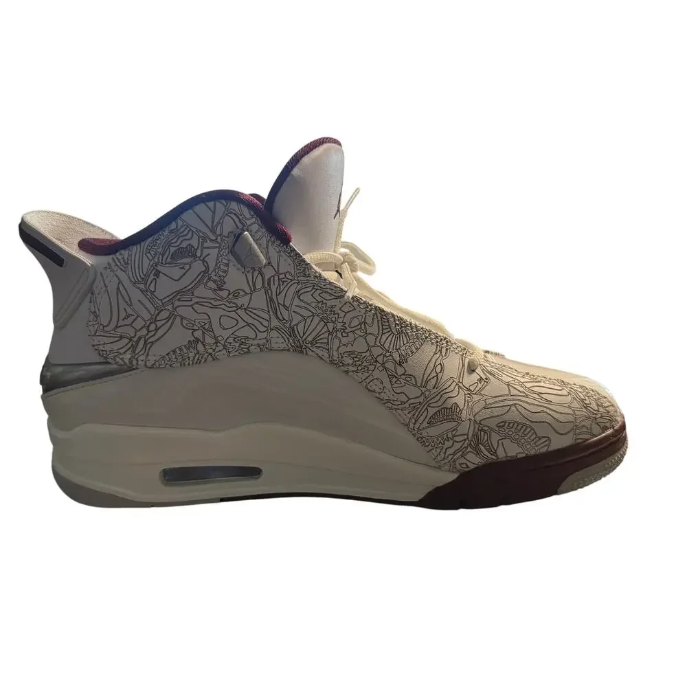 Nike Air Jordan Dub Zero White Cherry Wood Red Flint Grey, Size 9